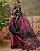 Pink Khadi Printed Saree