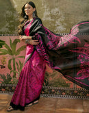 Pink Khadi Printed Saree