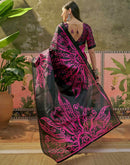 Pink Khadi Printed Saree