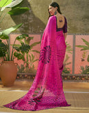 Pink Khadi Printed Saree