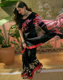 Black Khadi Printed Saree