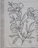 White Linen Floral Printed Saree