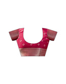 Rani Pink Georgette Bandhani Printed Saree