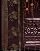 Rust Georgette Foil Printed Saree