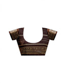 Rust Georgette Foil Printed Saree