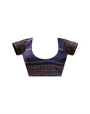 Purple Georgette Foil Printed Saree