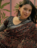 Black Georgette Printed Saree
