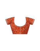 Orange Georgette Laheriya Printed Saree