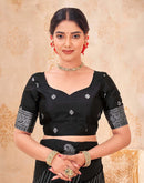 Black Silk Woven Banarasi Saree