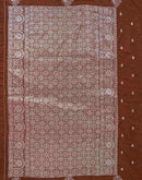 Rust Silk Woven Banarasi Saree