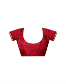 Maroon Vichitra Silk Foil Printed Saree