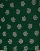 Green Vichitra Silk Foil Printed Gota Lace Saree