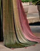 Mauve Chiffon Ombre Zari Stripe Saree