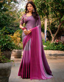 Mauve Chiffon Ombre Zari Stripe Saree