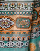 Ready To Wear Teal Blue Linen Printed Saree