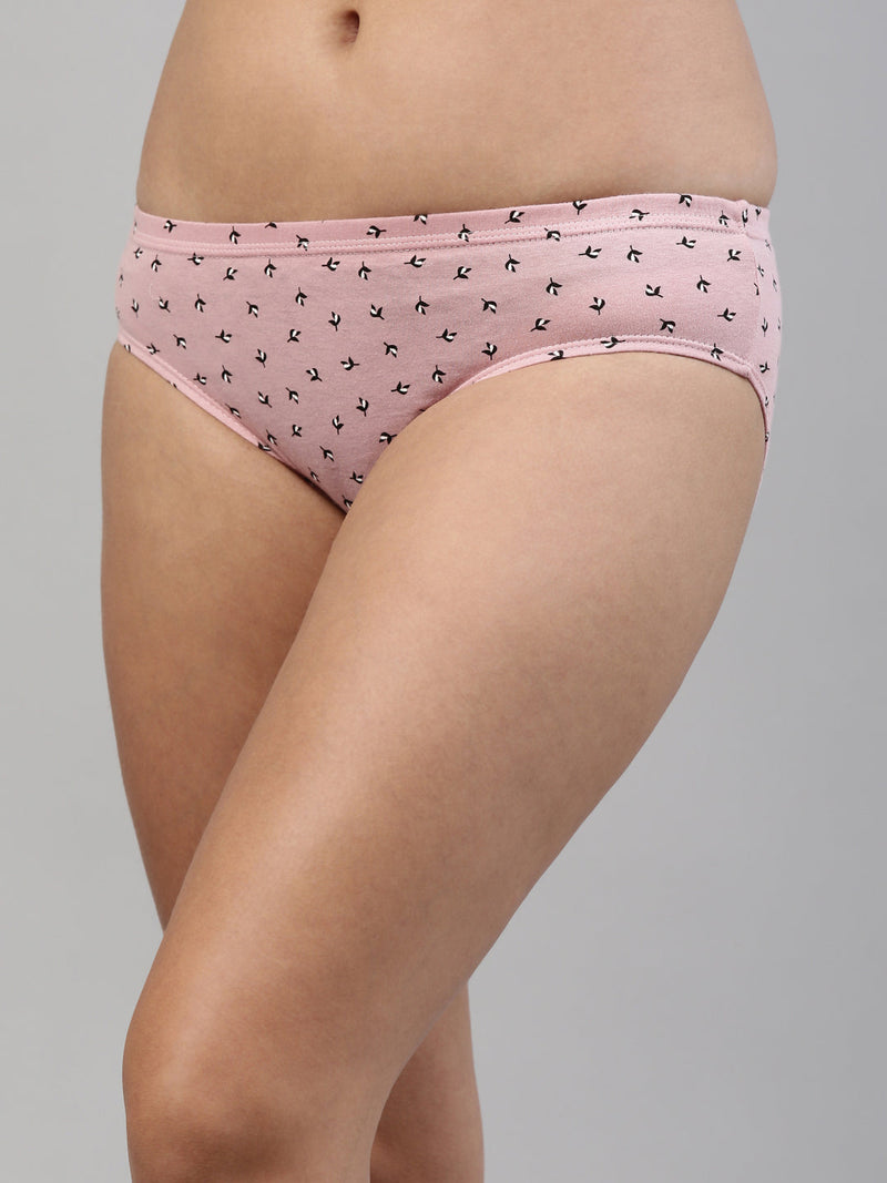 Amelie 102 Printed Cotton Hipster Panty for Women - Assorted Colours AS03