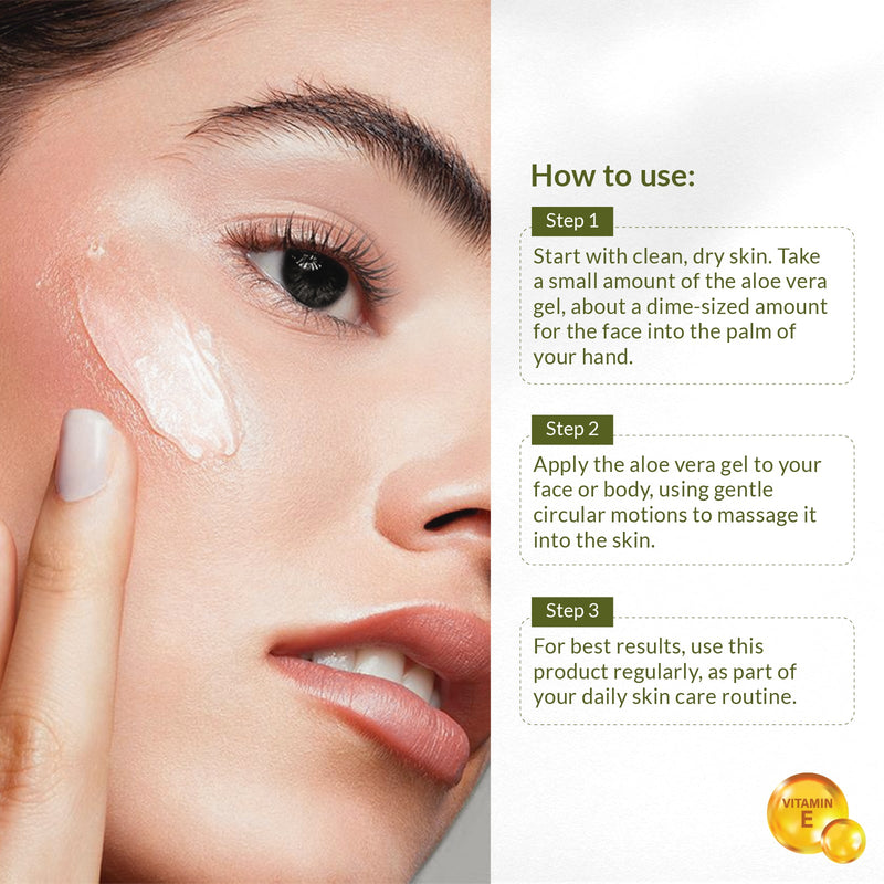 100% Pure Aloe Vera Gel with Vitamin E