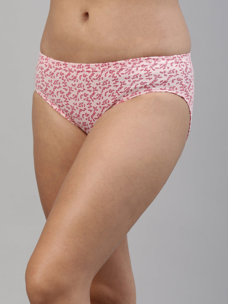 Amelie 102 Printed Cotton Hipster Panty for Women - Assorted Colours AS01