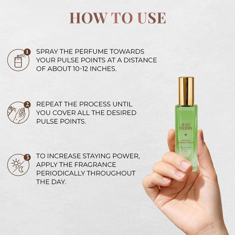 Just Herbs Energising Forest Wood Eau De Parfum - 20 ml