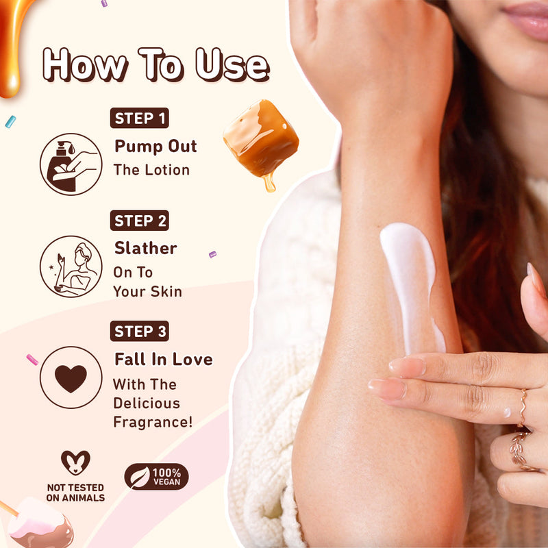 Deliciously Moisturizing Body Lotion Duo by Plum BodyLovin' | Vanilla Caramello & Marshmallow Melt Body Lotion