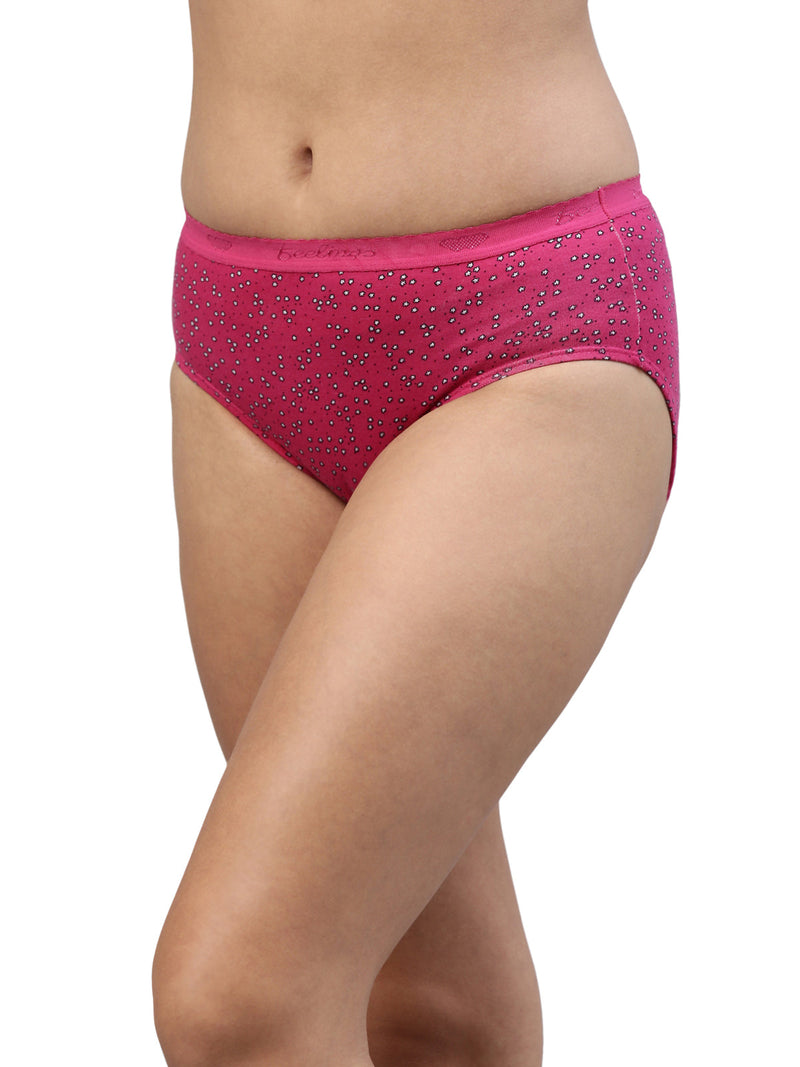 Amelie 104 High Coverage Printed Cotton Hipster Panty - Assorted Colours AS01
