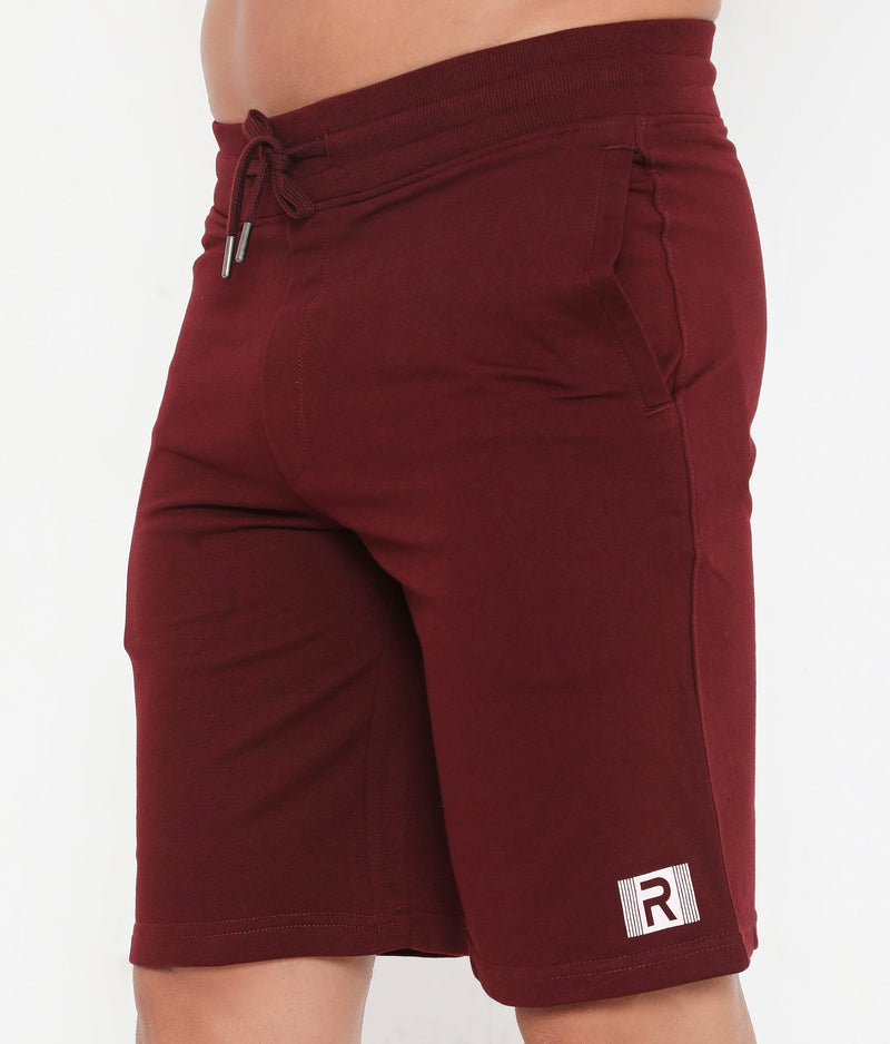 Men 002 Active Cotton Shorts - Maroon