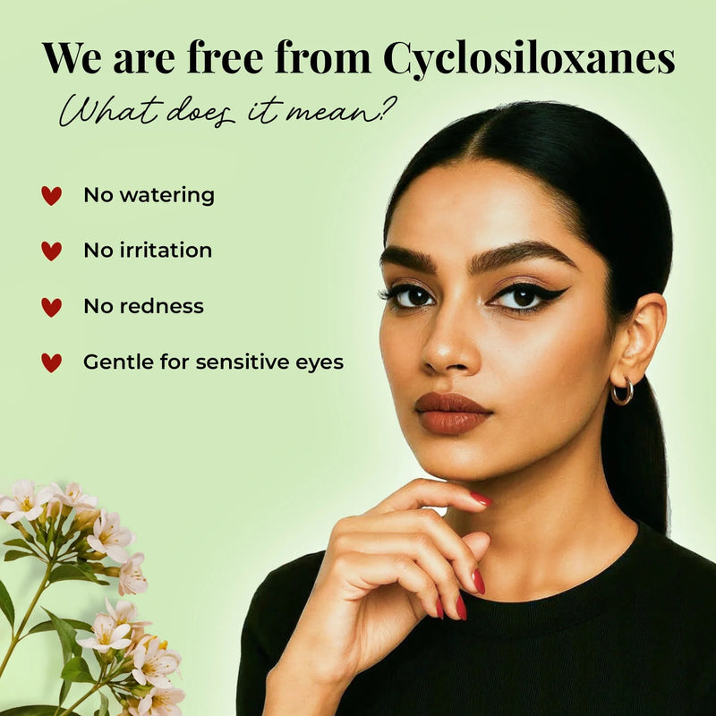 Naynam Day-long Kohl Kajal – Deep Black| Cyclosiloxane-Free