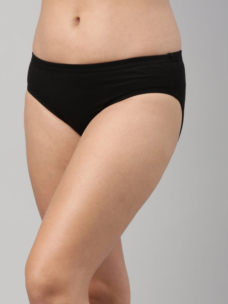 Amelie 101 Solid Soft Cotton Hipster Panty for Women - Assorted Colours AS03