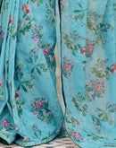 Ready To Wear Multicoloured Georgette Floral Printed Saree