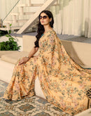 Ready To Wear Multicoloured Georgette Floral Printed Saree