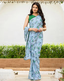 Ready To Wear Multicoloured Georgette Floral Printed Saree
