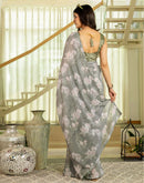 Ready To Wear Multicoloured Georgette Floral Printed Saree