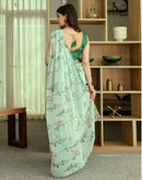 Ready To Wear Multicoloured Georgette Floral Printed Saree