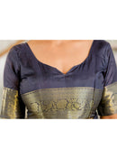 Ready To Wear Grey Silk Printed Saree