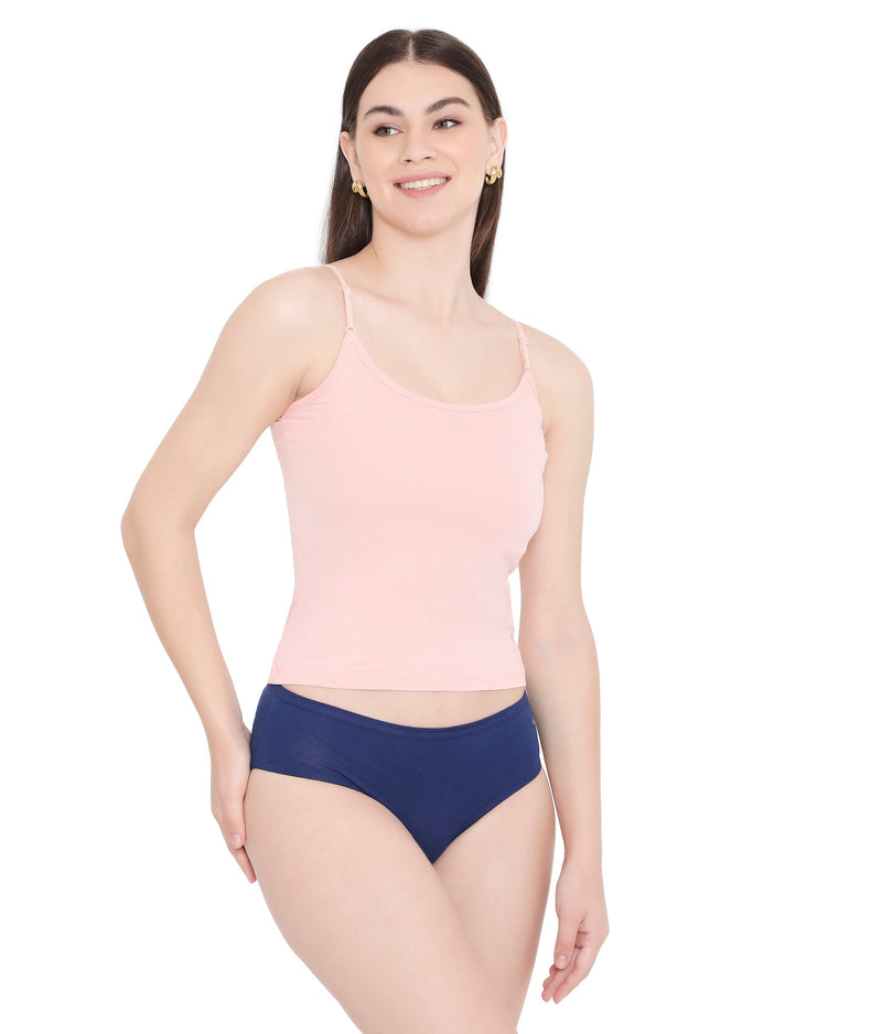 Women 100% Soft Cotton Camisole with Adjustable Straps - Assorted Colors