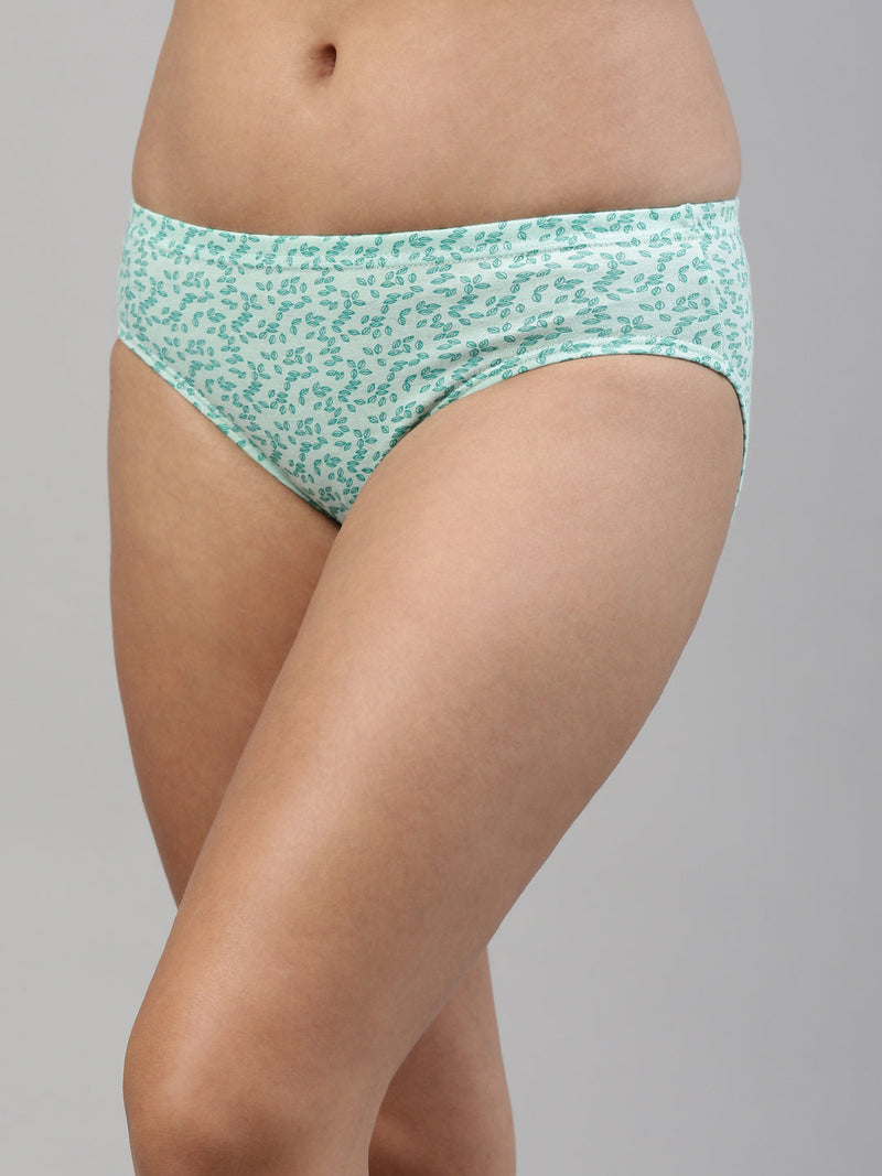 Amelie 102 Printed Cotton Hipster Panty for Women - Assorted Colours AS01