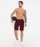 Men 002 Active Cotton Shorts - Maroon