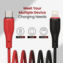HUE X - Type C To 8 Pin 20W 1M, Black+Red