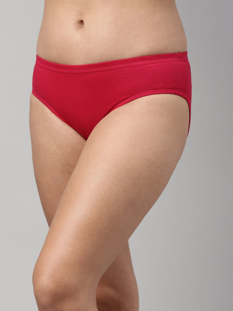 Amelie 101 Solid Soft Cotton Hipster Panty for Women - Assorted Colours AS03