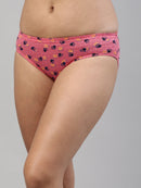 Amelie 102 Printed Cotton Hipster Panty for Women - Assorted Colours AS02