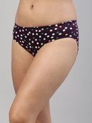 Amelie 102 Printed Cotton Hipster Panty for Women - Assorted Colours AS04