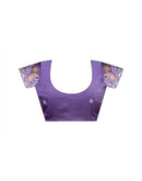 Lavender Shimmer Embroidery Saree