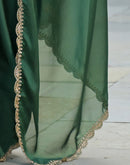 Green Silk Embroidery Saree