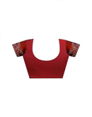 Maroon Silk Stone Work Swarovski Saree