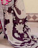 Ready To Wear Pink Cotton Printed Saree