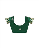 Pista Green Tissue Silk Embroidery Saree