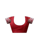 Maroon Shimmer Stone Work Swarovski Saree