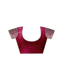 Dark Pink Shimmer Stone Work Swarovski Saree