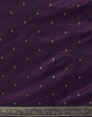 Dark Purple Silk Woven Banarasi Saree