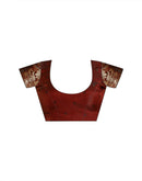 Maroon Silk Woven Kanjivaram Saree